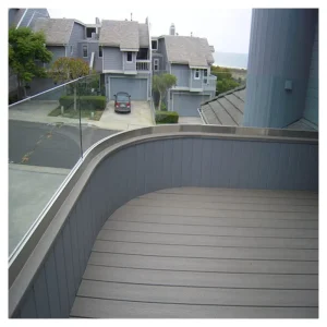 Waterproof Premium Glass Luxury Safety Contemporary Guardrail Customizable Metal Sturdy Sleek Designer Railing