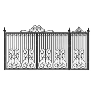 Waterproof Sun- and Rain-Resistant Cast Aluminum Sliding Gate