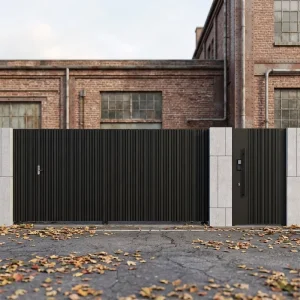 Weather Resistant Aluminum Automatic Sliding Gate for Villa School Courtyard Outdoor Security with Modern Smart Control Designs