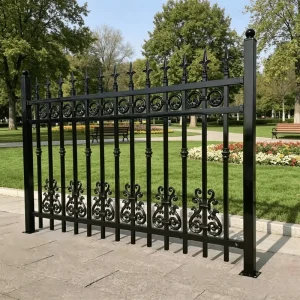Weather Resistant Double Wave PVC Coated Metal Fence for Backyard Patio