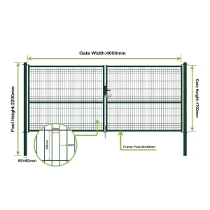 Weather-Resistant Steel Wire Mesh Composite Garden Driveway Gate