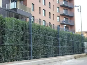 Welded 3D Bending Perimeter Fence, Powder-Coated Curved Welded Mesh Fence Panel for Outdoor Security