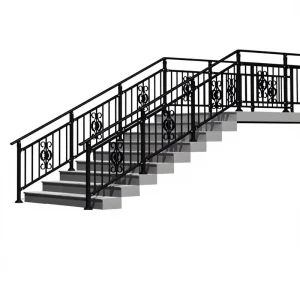 Welded Galvanized Steel Aluminum Alloy Art Metal Balustrade Glass Modern Rust Resistant Staircase Guardrail for Hospital