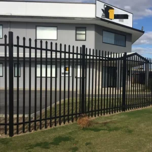 Welded Steel Picket Security Fence, 6 ft Height, Perimeter Protection