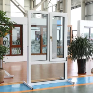 White Aluminum Clad Wood Windows Casement Windows with Insulating Tempered Glass