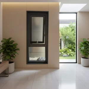White Colour Modern Aluminium Alloy Frame Flip Gas Strut Exterior Awning Windows Outdoor Metal Window Awning