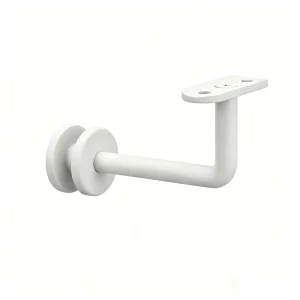 White Stainless Steel Glass Fixed Balustrades Handrails Bracket Staircase Railing Support Round Tube Holder Balcony Fitting