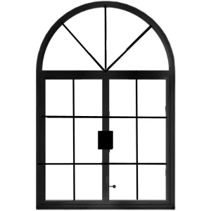 Windows for House Factory Customized French Aluminum Frame Double Glazed Arched Window Balcony Casement Windows