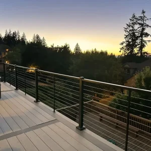 Wire Balustrade Handrail Deck Terrace Balcony Post Guardrail Fence Outdoor DIY Post Cable Railing