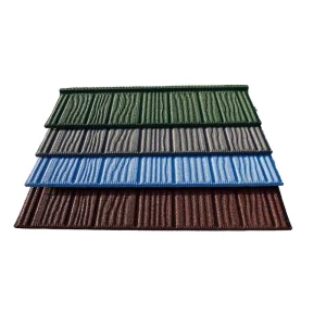 Wood Grain Roofing Shingle Tile Weather Resistant Stone Coated Metal Roof System Supplier