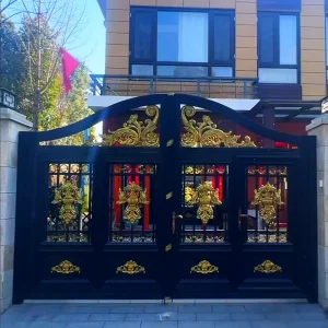Wrought Aluminum Security Gates for Driveways and Apartment Exteriors