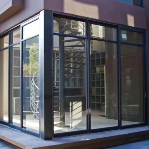Wrought Grill Design Steel Window Frame Aluminum Windows and Doors