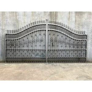 Wrought Iron Customized Luxury Outdoor Garden Entry Double Gate Doors