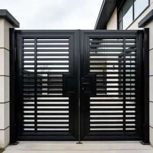 Wrought Iron Double Swing Driveway Gate