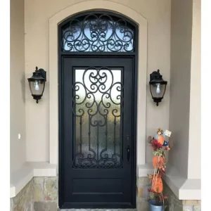 Wrought Iron Front Entry Door Single Door Design