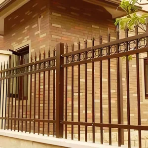 Wrought Iron Ornamental Security Fence for Residential Villa School, Custom Made