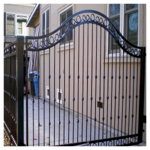 Wrought Iron Railing Outdoor Balcony Stair Guardrail Custom Minimalist Metal Railing