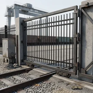 Wrought Iron and Steel Driveway Gate, Sliding or Swing, Automatic Electric Entrance Gate