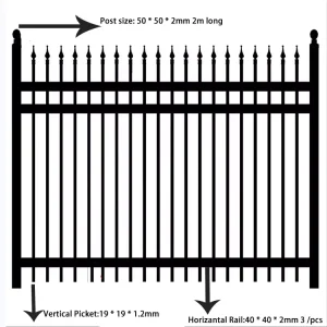 Wrought Iron and Zinc Steel Metal Fence Panels