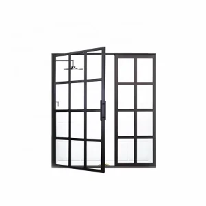 Wrought Metal Glass Entry Doors Side Opening Aluminum Alloy CE Certified 5 Year Warranty New Safety Modern Interior Victorian