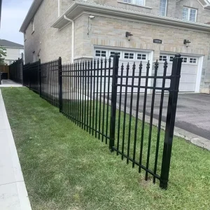 Wrought Spearhead Steel Fence Panel Powder Coated Metal Fence Panel Iron Fence With Gates Steel Yard Fence Panel