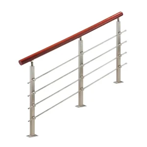 XYF Stainless Steel Round Tube Crossbar Post for Hotel Villa Balcony & Staircase Railing System DIY Modern Outdoor Safety Fence