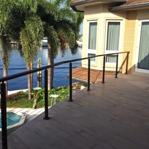 YL Low Maintenance Stainless Steel Railing Systems Balcony Black Cable Railing