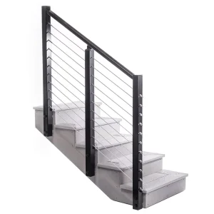YL METAL Modern Staircase Glass Railing Stainless Steel Cable Railing Systems Outdoor Garden Use Safety Fence Easy DIY 5 Year