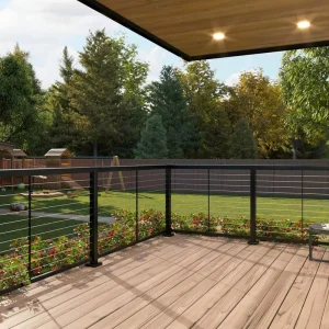 YL METAL Premium Easy Install Cable Railing Stainless Aluminum 42″ Won’t Rust Balustrade Handrail Balcony Outdoor Deck Railing