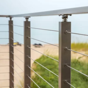 YL METAL Premium Easy Install Cable Railing Stainless Aluminum 42″ Won’t Rust Balustrade Handrail Balcony Outdoor Deck Railing
