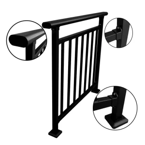 YT001 Factory Price Steel Balcony Metal Railing Waterproof Designs Easy Assembly Balustrades & Handrails