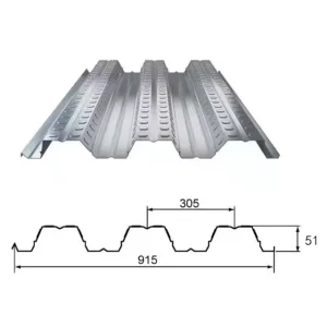 YX51-250-750 Galvanized Corrugated Steel Metal Y.S 350 MPa Floor Decking Sheet