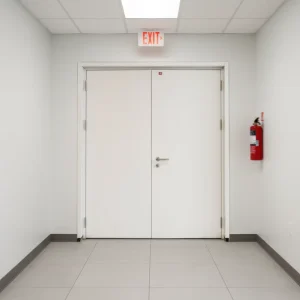 Yonking Factory Fire Door Seal Hinge Handle Safety Metal Hospital Double Sided Fire Proof Doors for Apartment Office Building