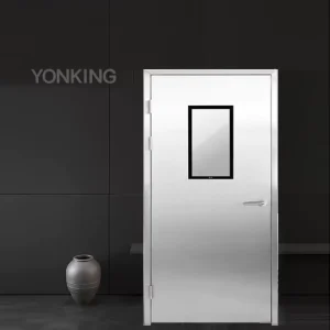Yonking Fire Resistant Safety Door Galvanized Steel Sheet Fireproof Stainless Steel Fire Rated Door