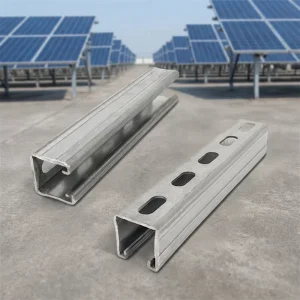 Zinc Aluminum Magnesium Alloy Single-Strut C-Shaped Slotted Perforated Steel Fixing Bracket Support Channel