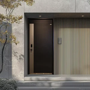 Zinc Iron Alloy Aluminum Aluminium Stainless Steel Integrated Euro Profile Lock Door for Hotel Use Villa