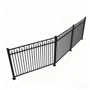 Zinc Metal Steel Fence Panels and Gates with Custom Color Powder Coating for Outdoor Garden Fencing