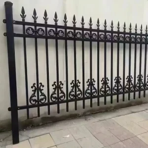 Zinc Steel Fence Manufacturers Iron Art Villa Community Fence Factory Yard Safety Fence Garden Railing Metal Guardrail Steel