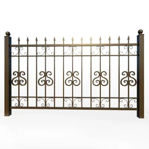 Zinc Steel Fence Panel with Powder-Coated Metal for Residential and Industrial Outdoor Use