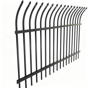 Zinc Steel Guardrail Safety Fence Spear Top Tubular Steel Pipe Fence Iron Garden Fence Outdoor House Metal Tube Fencing