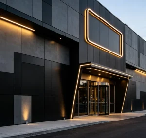 High-End Villa Exterior Wall Decorative Panels, Metal-Finished, High-Density, High-Temperature-Resistant, Fireproof, Eco-Friendly Calcium-Based Material