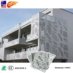 Architectural Exterior Metal Decorative Wall Panels, Anodized CNC Aluminum Perforated Exterior Wall Panels for Office Porches
