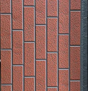 Antique Gray Seven-Brick Pattern Metal Engraved Panel Decorative Metal Wall Panel for Villa Exterior Walls