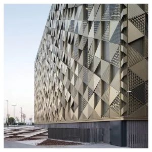 Custom Modern Architectural Decorative Wall Panels Aluminum Alloy Expanded Metal Mesh for Mall and Villa Facade Cladding