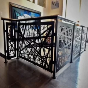 Metal Balcony Railing, Moisture- and Water-Resistant Design, Laser-Cut, Aluminum-Clad Perforated Railing