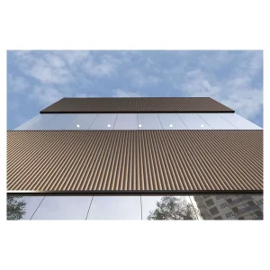 Aluminum Strip-Clad Louvers, Light-Blocking Metal Facade