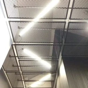 Galvanized Steel Welded Expanded Metal Mesh, Plain Weave, Cut and Bent, for Indoor Ceiling and Building Exterior Wall Decoration
