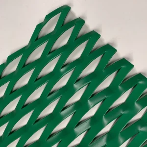 Modern Design Aluminum Expanded Metal Mesh for Exterior Wall Cladding, Powder-Coated Alloy Material