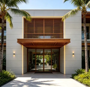Modern Metal-Effect Exterior Wall Panel, Fireproof and Waterproof Calcium Silicate Board for Tropical Buildings