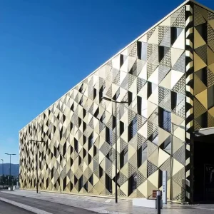 Facade Panel Decorative Perforated Metal Panel Aluminum Exterior Wall Cladding Facade Panel